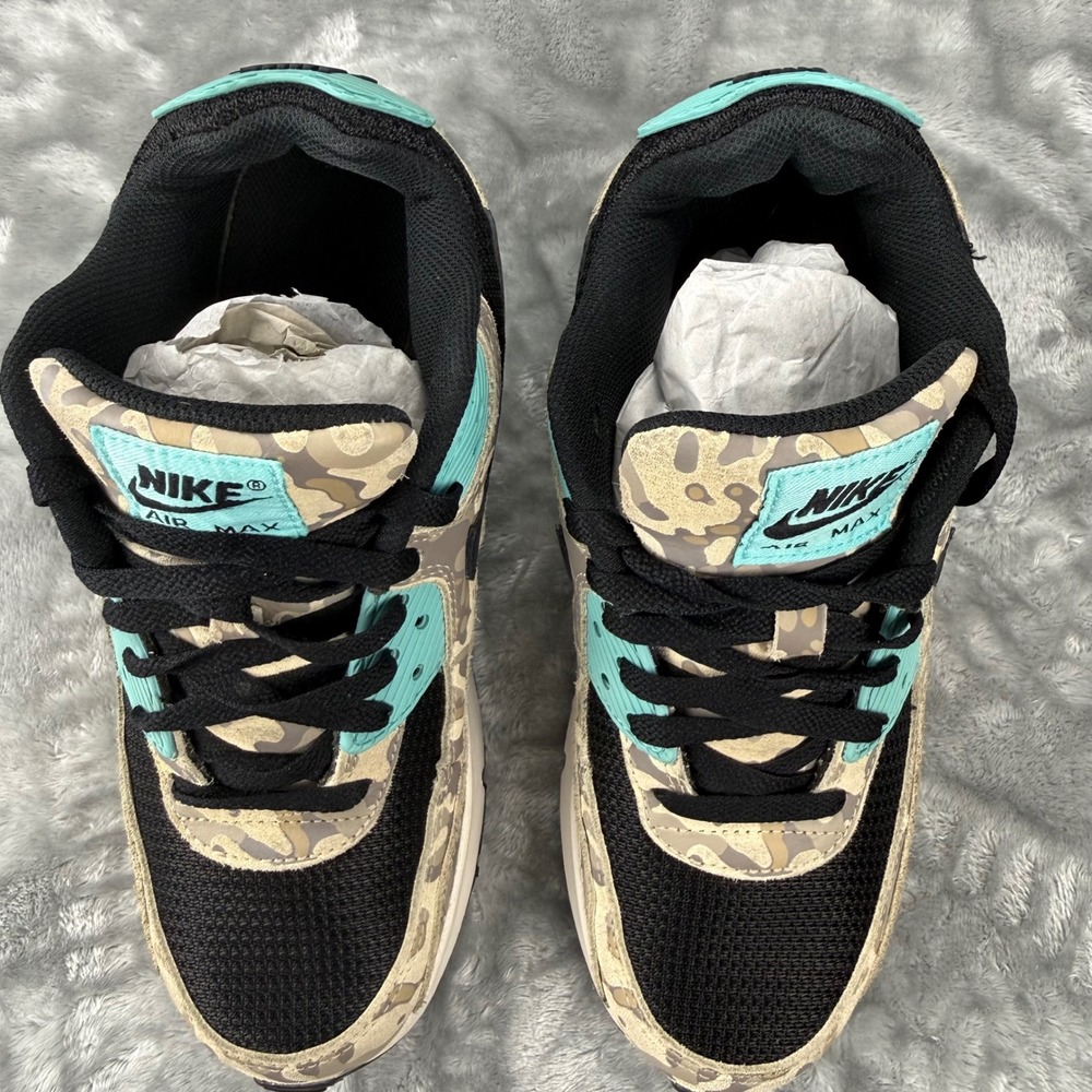 Nike Air Max 90 Desert Camo Teal Black Sneakers IF3092-100 Womens 7.5 Youth 6Y - Picture 15 of 16